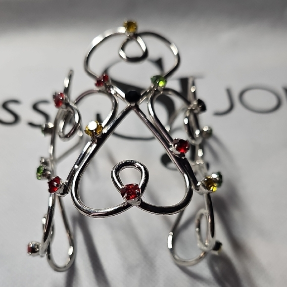 Sassy Jones Silver Bracelet with Red, Yellow, and Green Accents - Picture 3 of 4